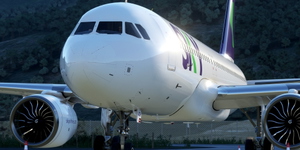 [A32NX] FlyByWire | Airbus A320neo SKY AIRLINE CC-AZH  in 8k thumbnail 1