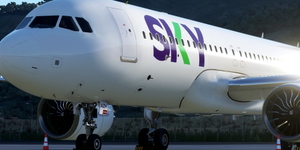[A32NX] FlyByWire | Airbus A320neo SKY AIRLINE CC-AZH  in 8k thumbnail 2