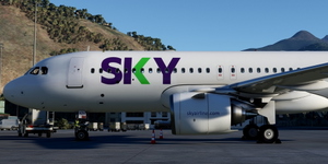 [A32NX] FlyByWire | Airbus A320neo SKY AIRLINE CC-AZH  in 8k thumbnail 3
