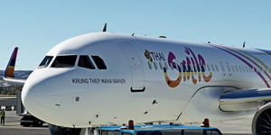 [A32NX] FlyByWire | Airbus A320neo Thai Smile HS-TXM in 8k thumbnail 2