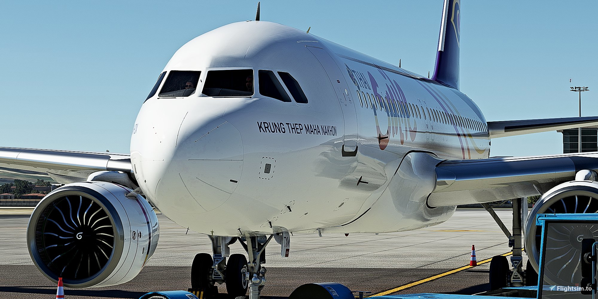 [A32NX] FlyByWire | Airbus A320neo Thai Smile HS-TXM in 8k - Image 1