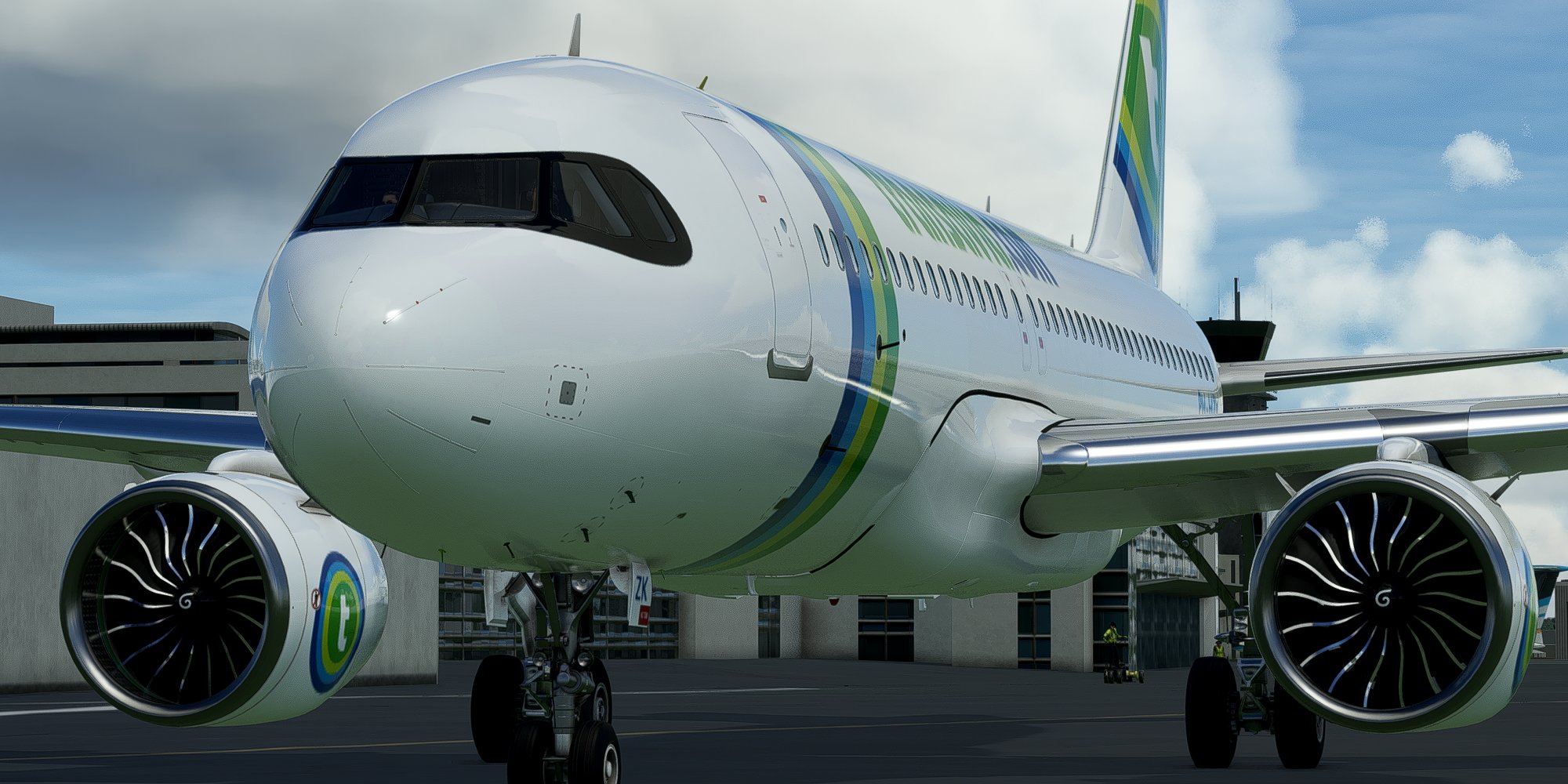 [A32NX] FlyByWire | Airbus A320neo Transavia PH-HZK with mask in 8k - Image 1