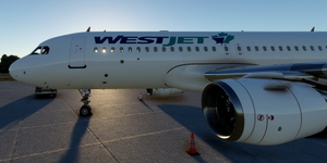 [A32NX] FlyByWire | Airbus A320neo WESTJET AIRLINES C-GGWJ in 8k thumbnail 2