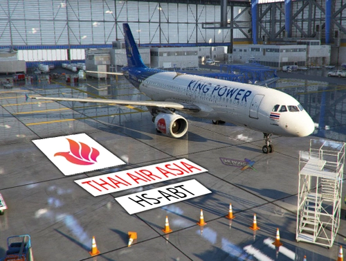 FNX A320CFM Thai Air Asia - King Power | HS-ABT | AirBrush Simulator