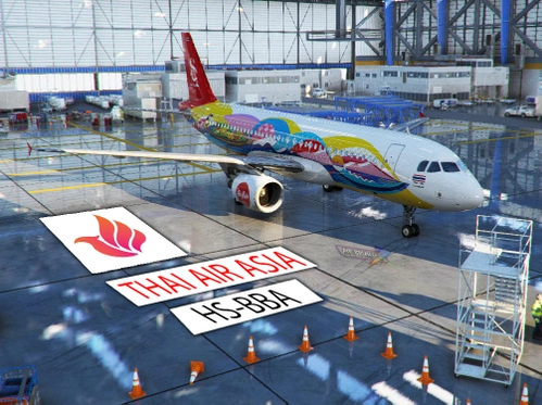 FNX A320CFM Thai Air Asia - Amazing Thailand Tourism | HS-BBA | AirBrush Simulator