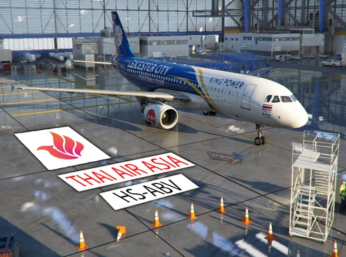 FNX A320CFM Thai Air Asia - King Power | HS-ABV | AirBrush Simulator
