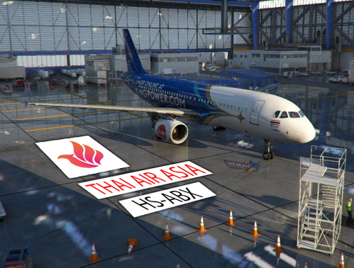 FNX A320CFM Thai Air Asia - King Power | HS-ABX | AirBrush Simulator