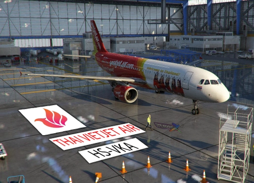 FNX A320CFM Thai Vietjet Air | HS-VKA | AirBrush Simulator