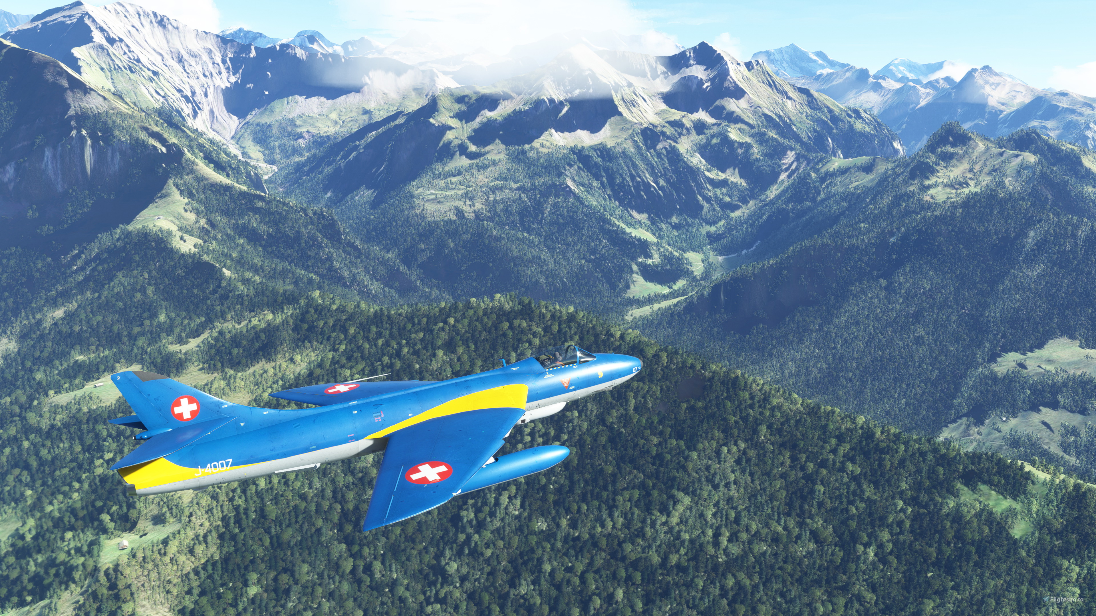 Hawker Hunter Mk58 Swiss Air Force J-4007 Blue Hunter for