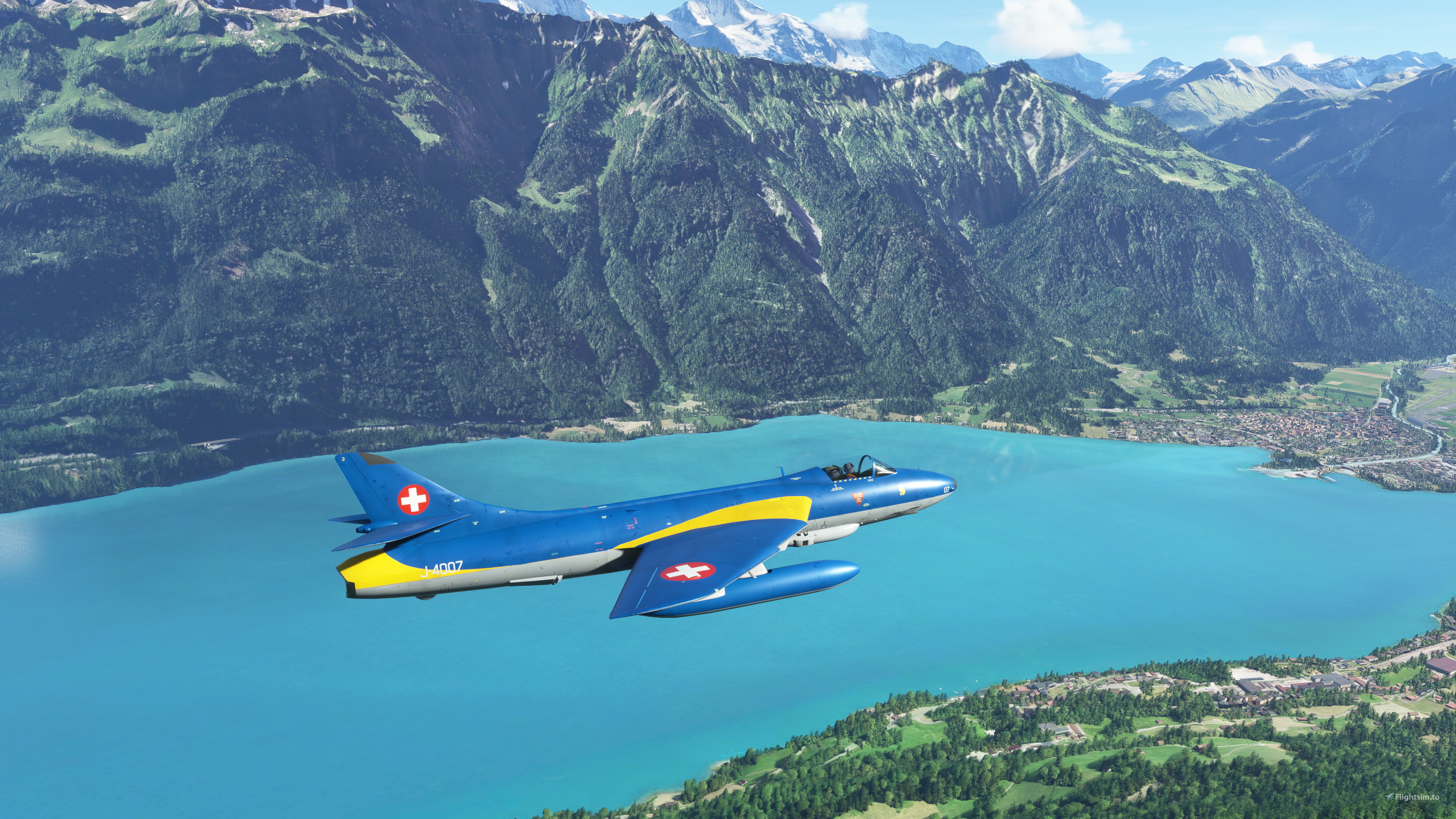 ハンター Hawker Hunter Mk58 Swiss Air Force J-4007 Blue Hunter for