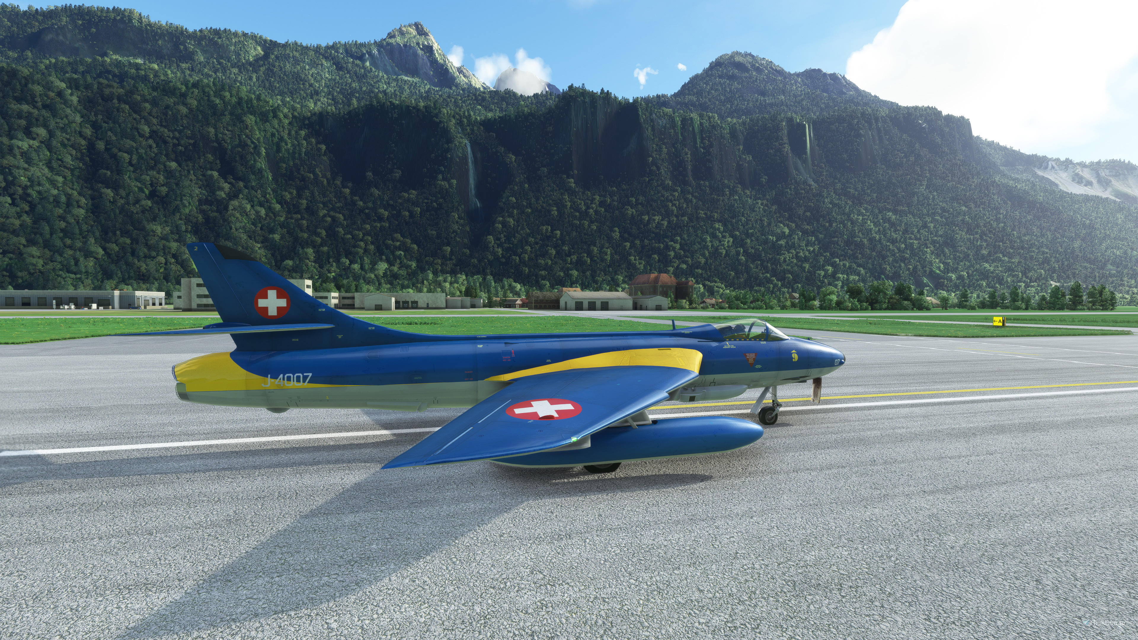 ハンター Hawker Hunter Mk58 Swiss Air Force J-4007 Blue Hunter for