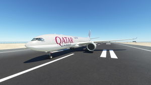 Headwind A330-900neo Qatar Airways Cargo with & without mask 8k thumbnail 2