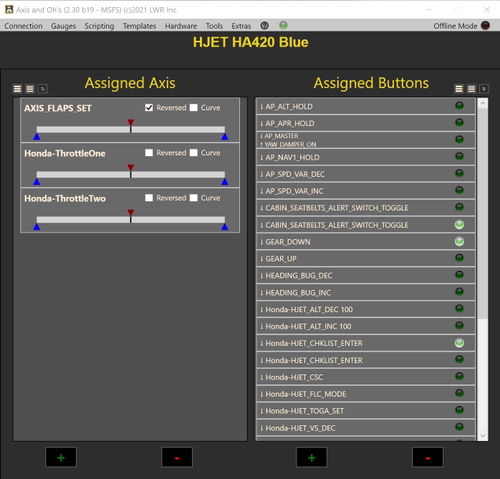 HJet Honda Jet Axis and Oh's Script & Template
