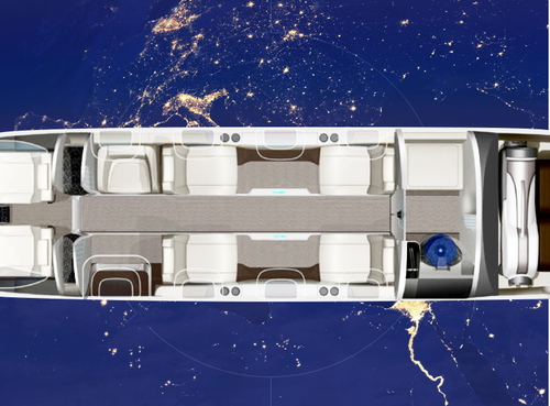 Honda HA420 Cabin Layout For Self Loading Cargo
