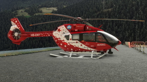 HPG Airbus H145 Air Zermatt Red Stars HB-ZAY (Fictional, HEMS & CIVIL) thumbnail 3