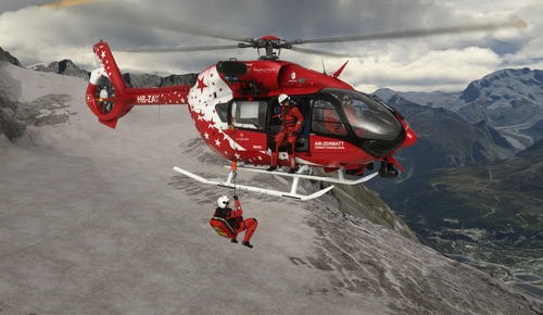 HPG Airbus H145 Air Zermatt Red Stars HB-ZAY (Fictional, HEMS & CIVIL)