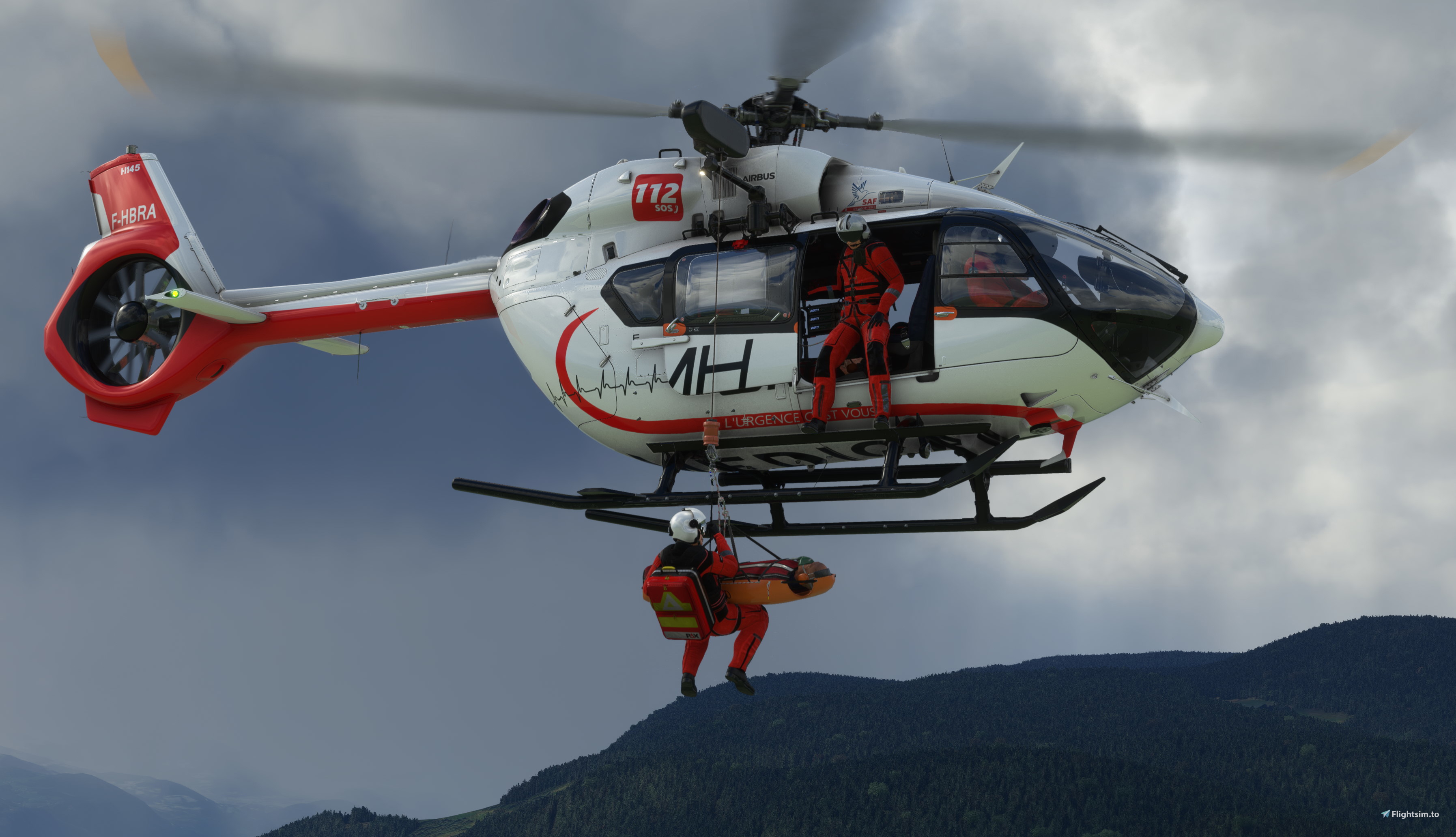 HPG Airbus H145 CMH Ambulance F-HBRA (Real, 8K, 2 Variants!) - Image 1
