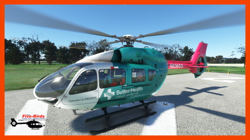 HPG H145 Livery Pack - N836CS - Sutter Health "CALSTAR 1" - EMS, CIV and LUX