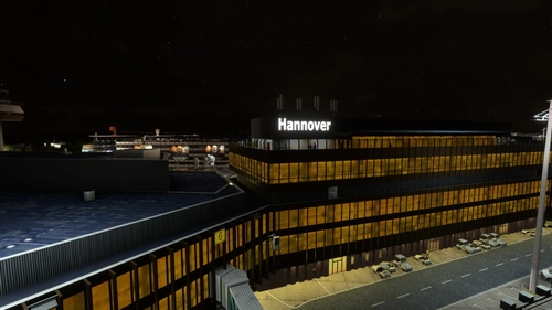 Illuminated Hannover Signs for JUSTSIM's EDDV scenery
