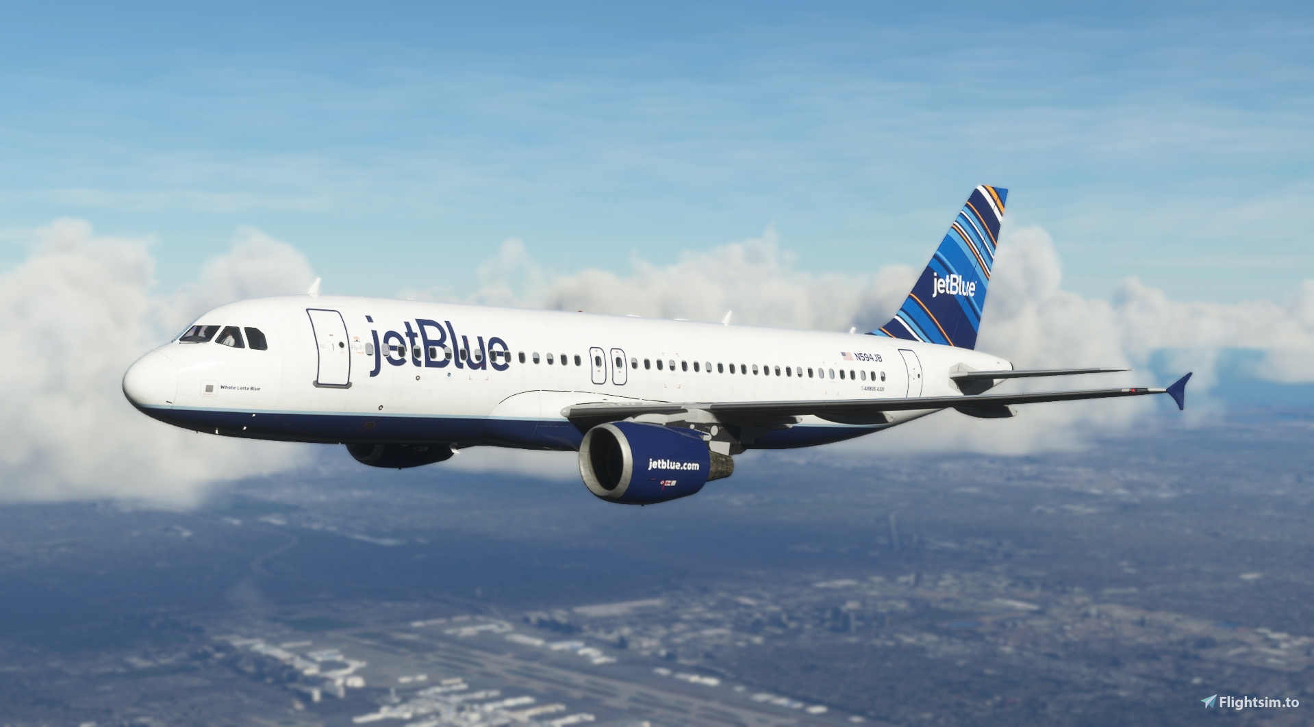 jetBlue "Barcode" N594JB (8K) - Fenix A320 - Image 1