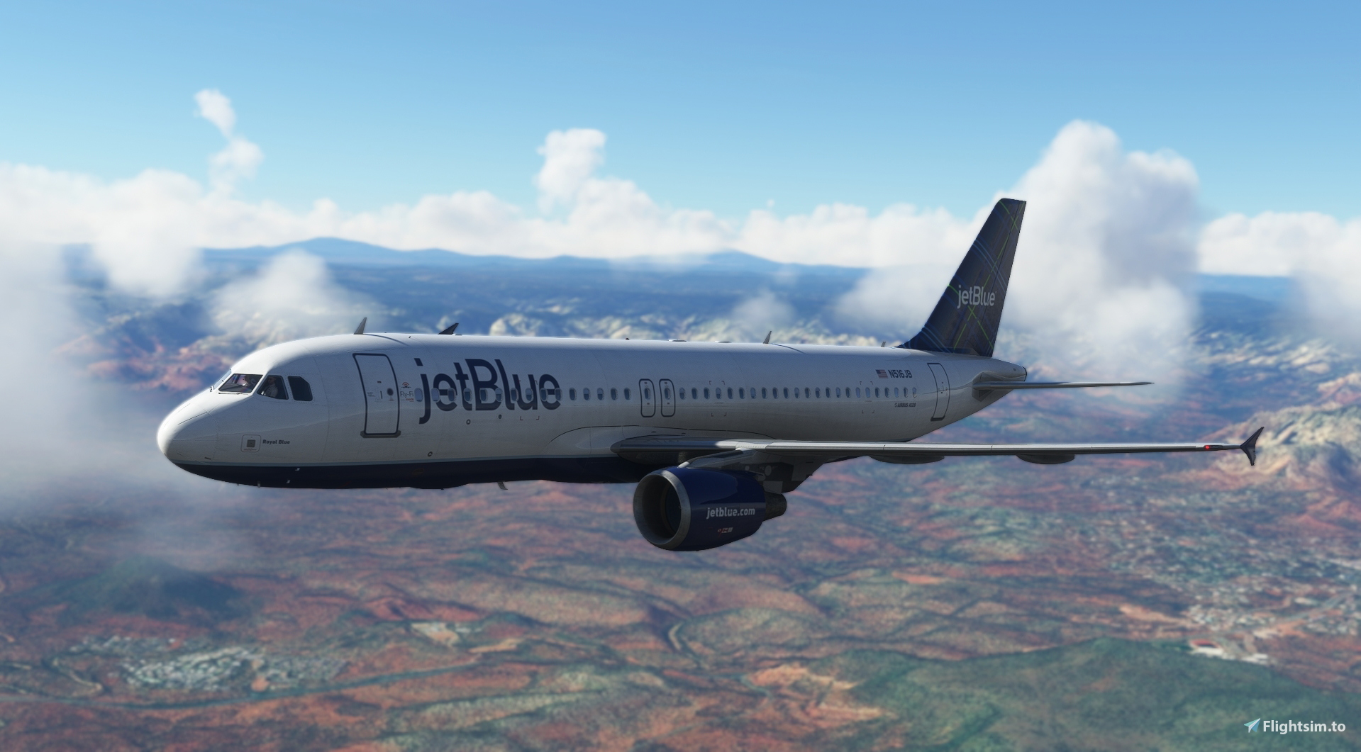 jetBlue "Tartan" N516JB (8K) - Fenix A320 - Image 1