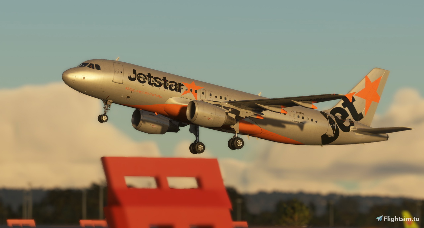 Jetstar Standard - VH-VFU A320 A320 (Fenix Paintkit) 对于 Microsoft ...
