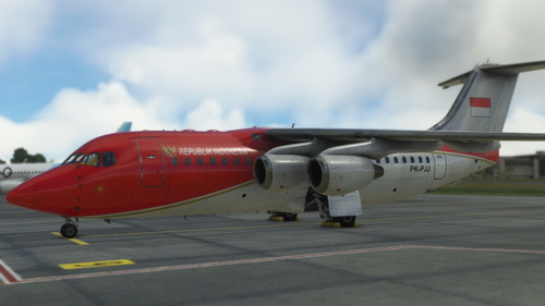 JF (BAe146-200) Indonesian Air Force PK-PJJ (Red and White) 4K