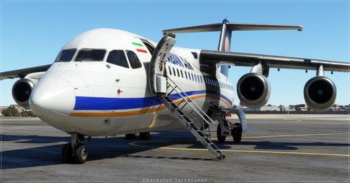 JF BAe 146-300 Taban Air (EP-TGK) official livery (4K)
