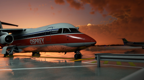 Just Flight BAe 146-300 Osprey Airways 1980s