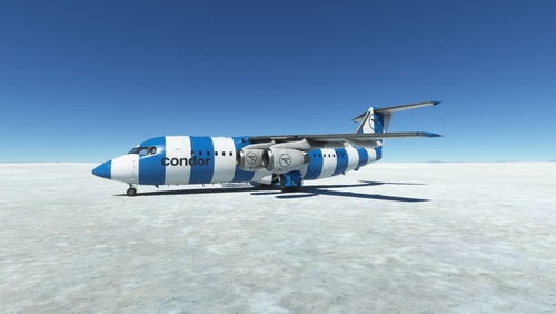 Justflight BAe-146-200 Condor Blue Livery