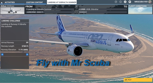 No.43, Landing Challenge at Gibraltar using Runway  09  