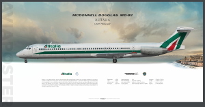 Leonardo FlyTheMaddog MD-82 Alitalia I-DATI Clean Livery thumbnail 2
