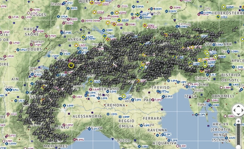 LittleNavMap UserPoints Alp Peaks above 2000 m