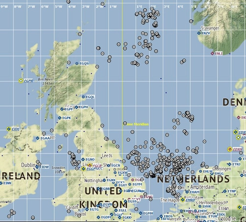 LittleNavMap UserPoints NorthEurope Oil Gas Offshore Installations