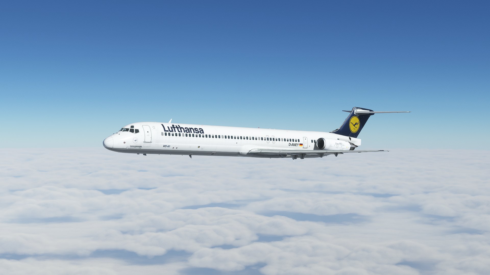 Lufthansa Fictional (D-ANEY) Fly Maddog X MD82 - 8K - Aircraft