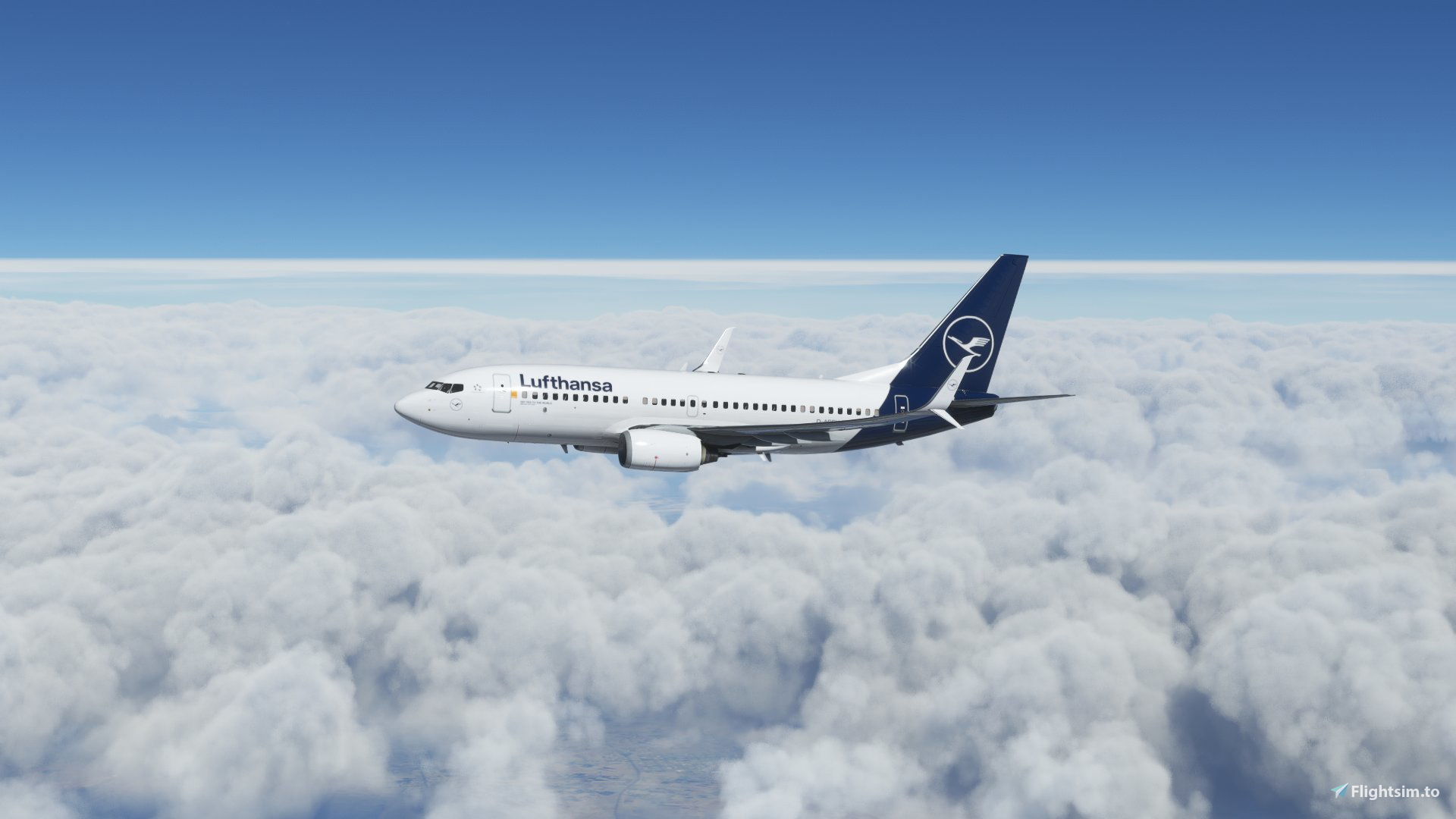 Lufthansa New Livery Split Scimitar PMDG Boeing 737-700 - 8K - Image 1