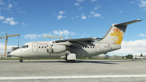 Malmö Aviation BAe 146-100 SE-DJP circa 2012