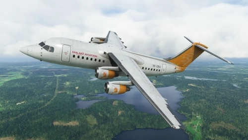 Malmö Aviation BAe 146-200 SE-DRA circa 2002
