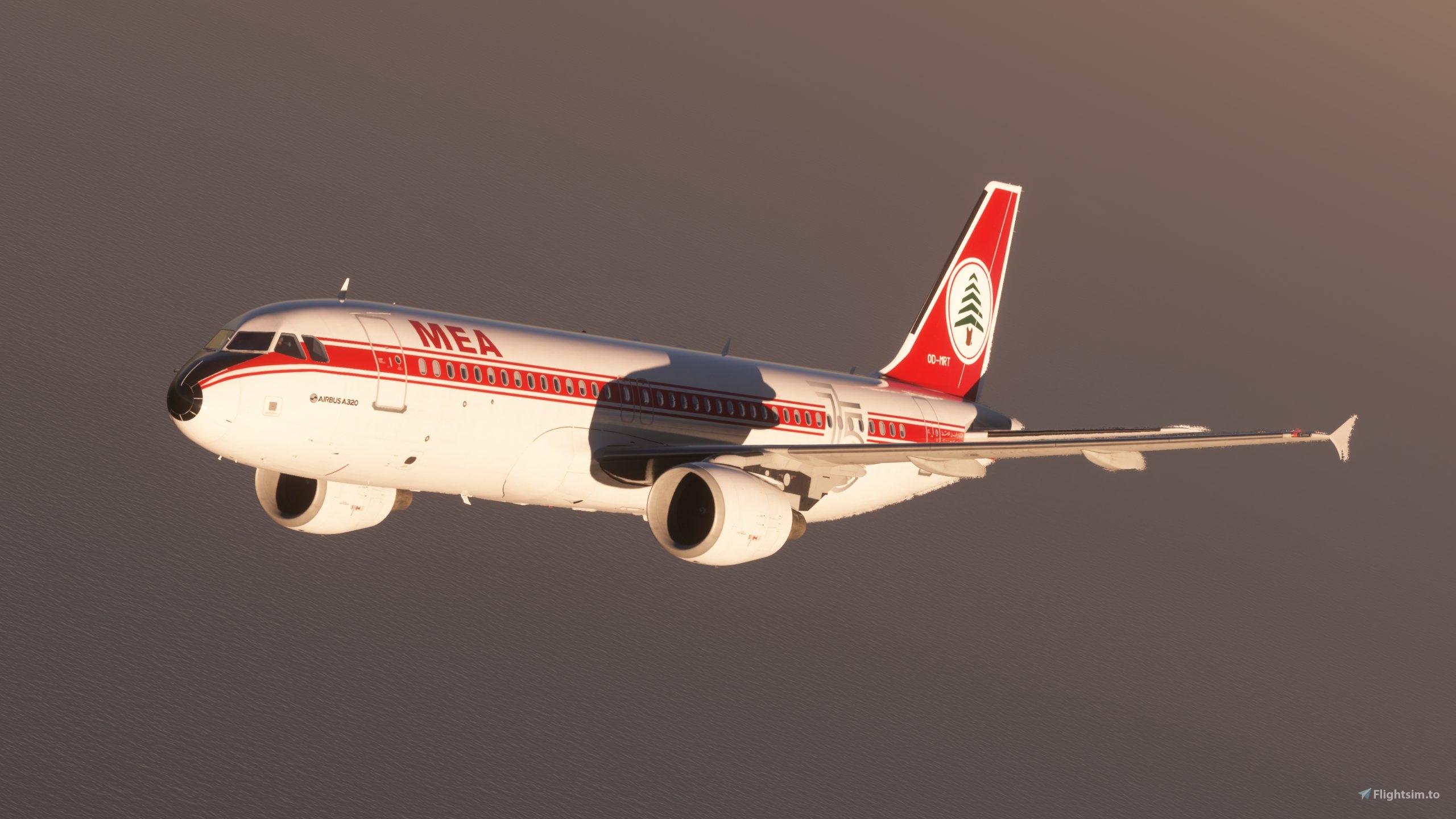 OD-MRT W/ANTENNA JC4464 1/400 MIDDLE EAST AIRLINES AIRBUS A320 RETRO LIVERY REG