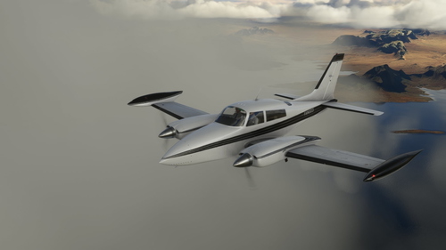Milviz Cessna 310R White/Black Livery