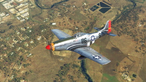 North American P-51D Mustang "Old Crow" metal finish.