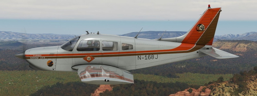 PA28-R-Turbo Arrow III N-168J (brown & orange lines) msfs20 - msfs2024