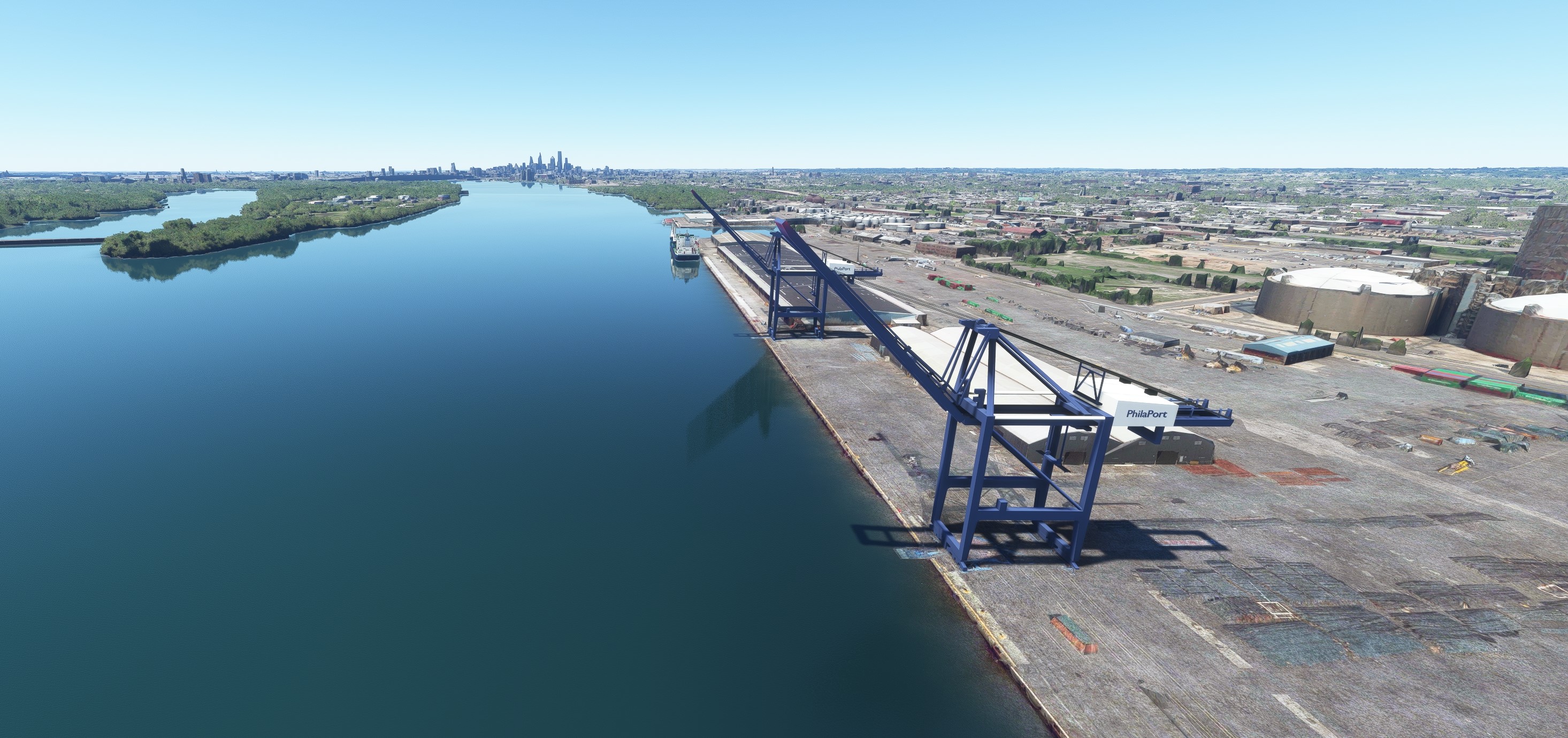 Philadelphia Port Facilities (Delaware River) & Foliage/Water Clean-Up, Philadelphia PA - USA V2.0 - Image 1