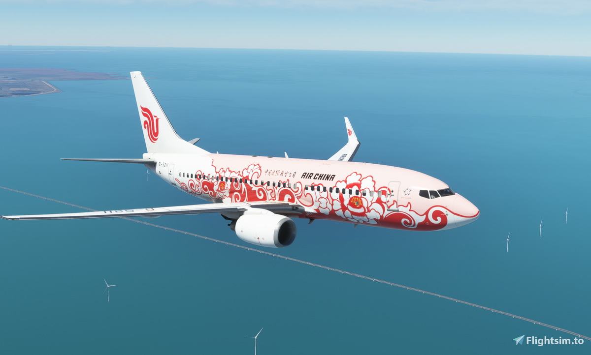 PMDG 737-700 Air China Red Peony B-5211 - Image 1