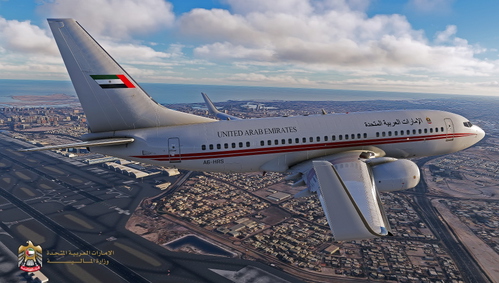 PMDG 737-700 BBJ [4K] - (A6-HRS) United Arab Emirates (Dubai Royal Flight)