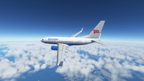 PMDG 737-700 Braathens Blue