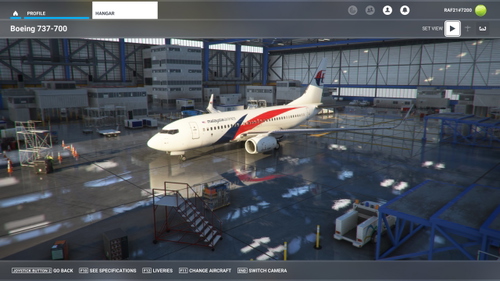 PMDG 737-700 MAS livery generic
