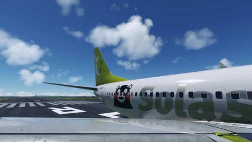PMDG 737-700 Solaseed Air JA802X (くまモンGO)