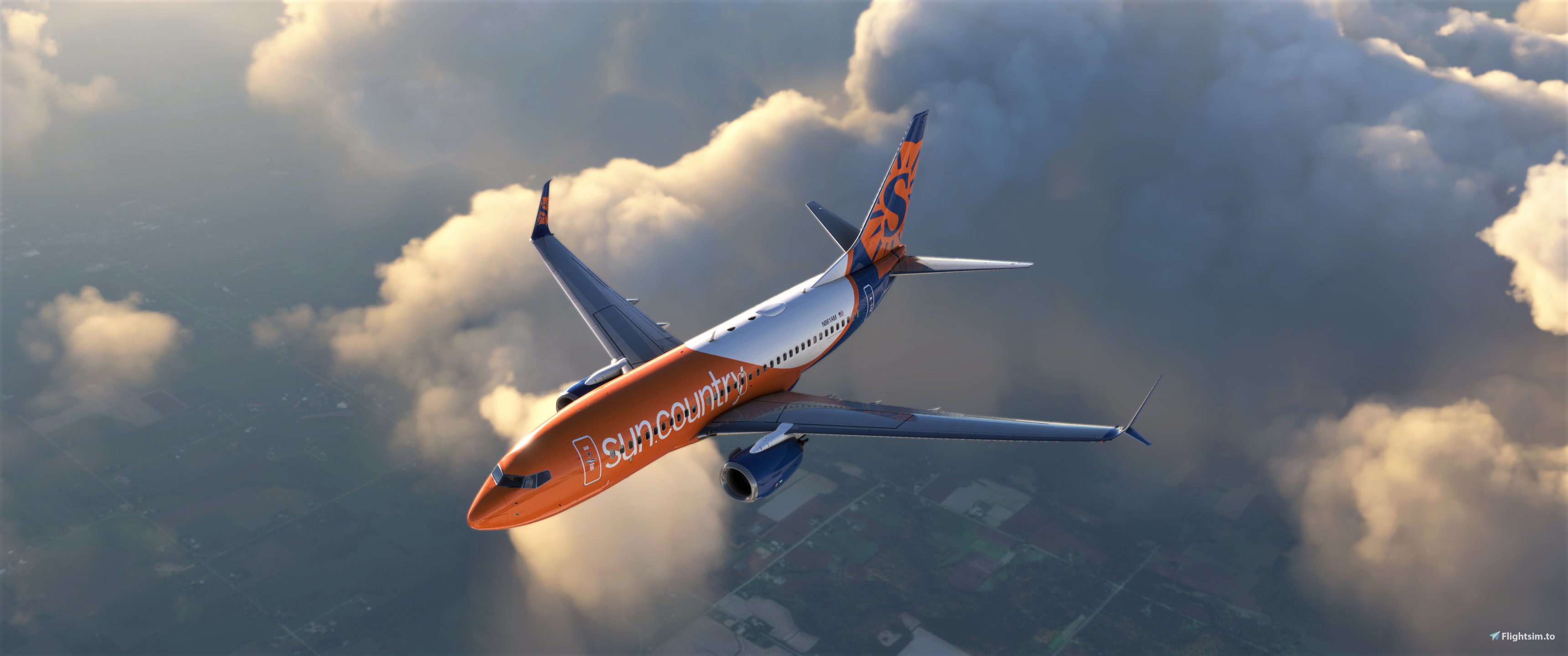 PMDG 737-700 | Sun Country (New) | Scimitar | Clean + Weathered - Image 1