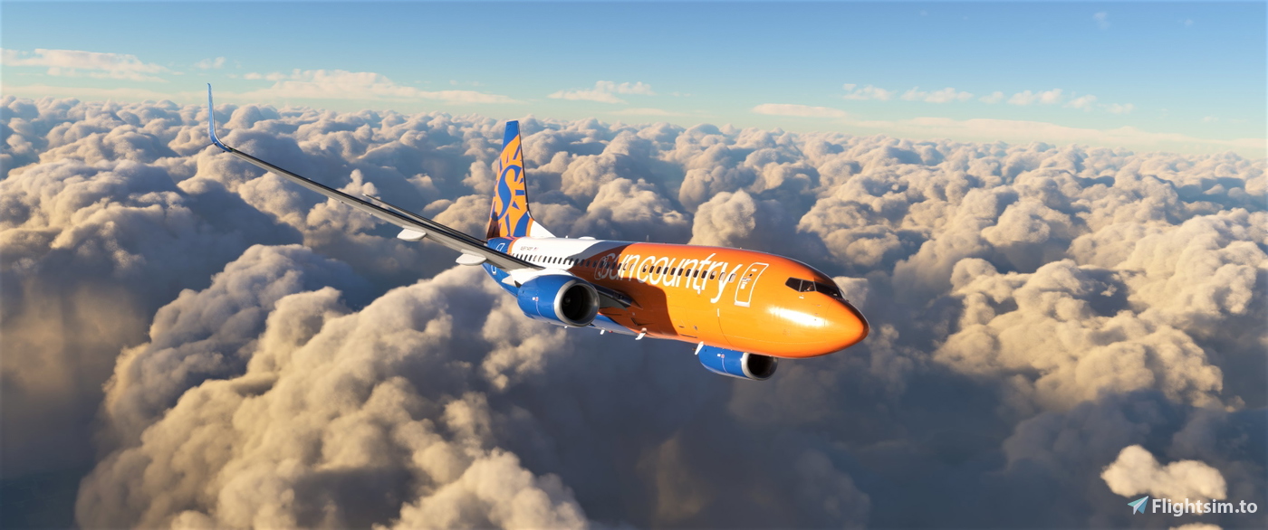 Clean Flight Sim PMDG 737-700 | Sun Country (New) | Scimitar | Clean + Weathered for ...